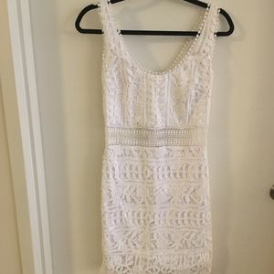 White Lace BEBE Dress